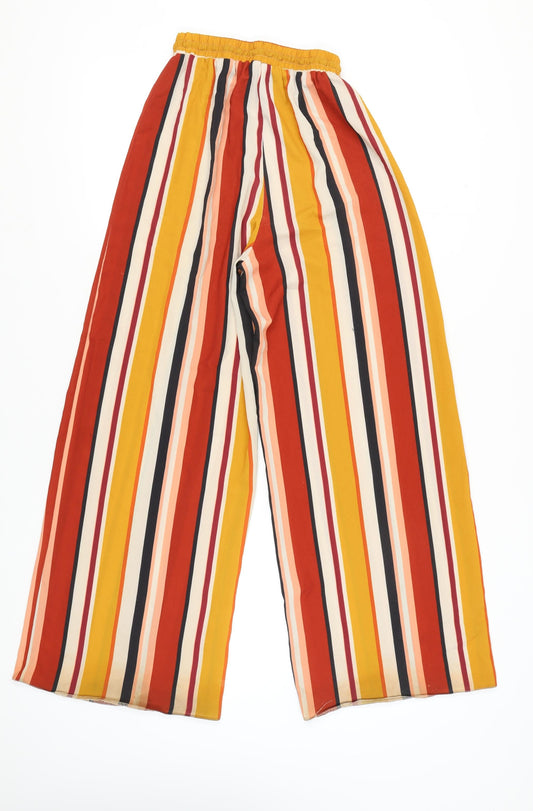 New Look Women's Multicoloured Wide-Leg Trousers, Size 8