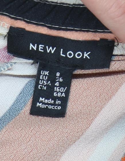 New Look Women's Multicoloured Wide-Leg Trousers, Size 8