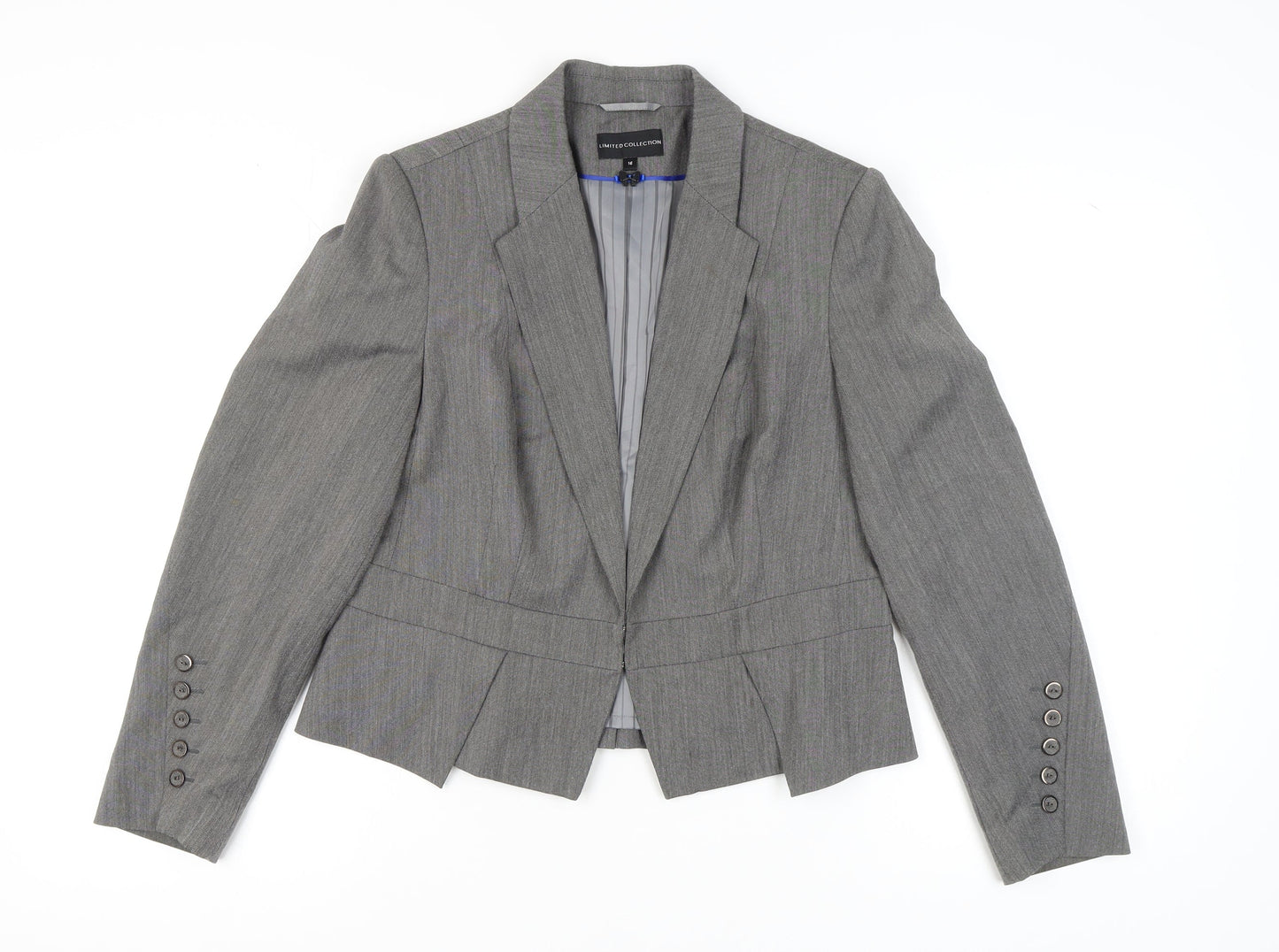 Marks and Spencer Women's Grey Blazer Size 16 Lined Workwear