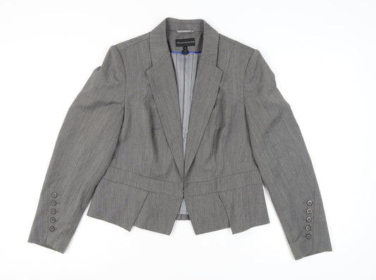 Marks and Spencer Women's Grey Blazer Size 16 Lined Workwear