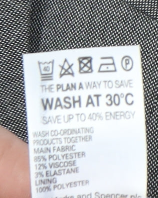 Marks and Spencer Women's Grey Blazer Size 16 Lined Workwear