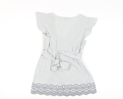 Womens UK Size 12 Oasis White Tunic Blouse
