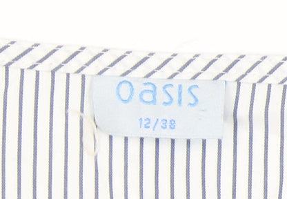 Womens UK Size 12 Oasis White Tunic Blouse