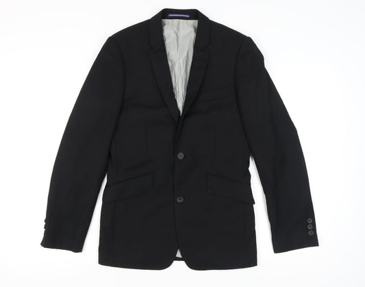 Mens UK Size 36 Topman Regular Black Suit Jacket