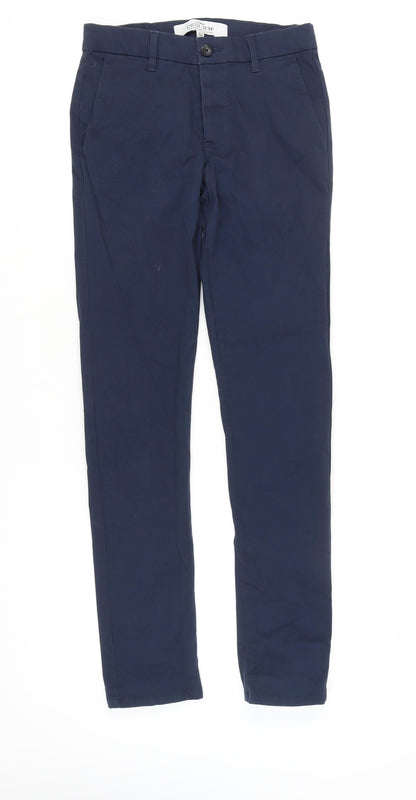 Unisex Adultss UK Size 16 Topman Slim Fit Skinny Blue Trousers
