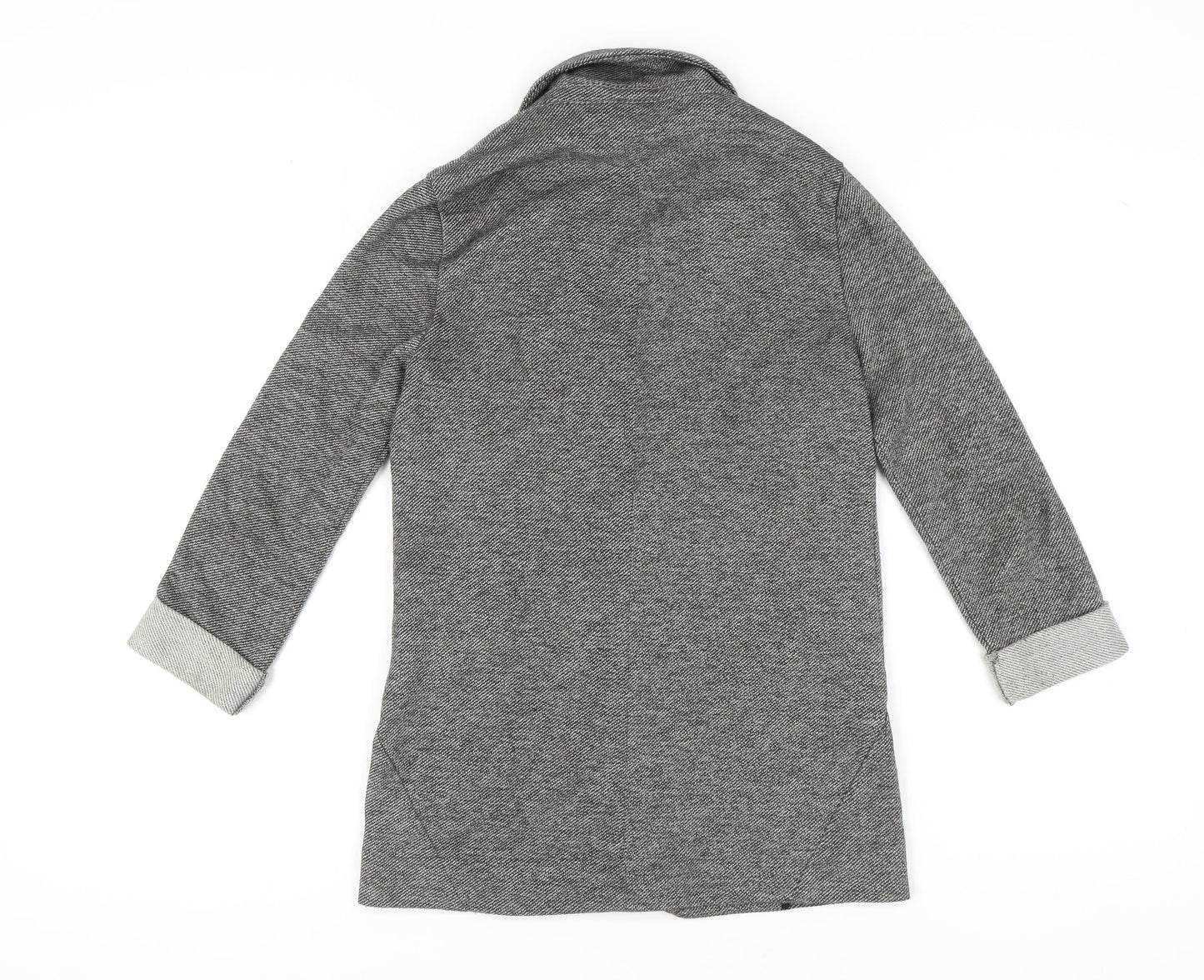 Topshop Women's Grey Blazer, Size 8, Casual Mid-Length