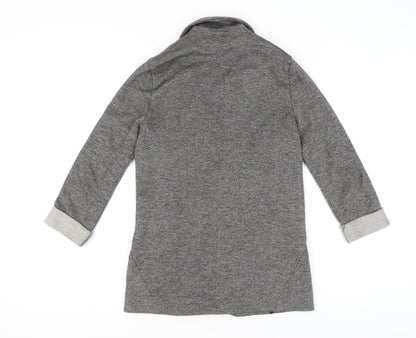 Topshop Women's Grey Blazer, Size 8, Casual Mid-Length