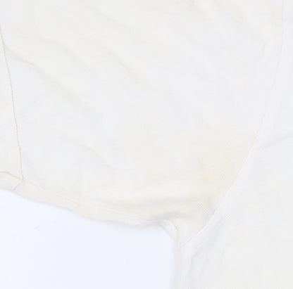 Tommy Hilfiger Men's Beige Polo, Size L, Short Sleeve