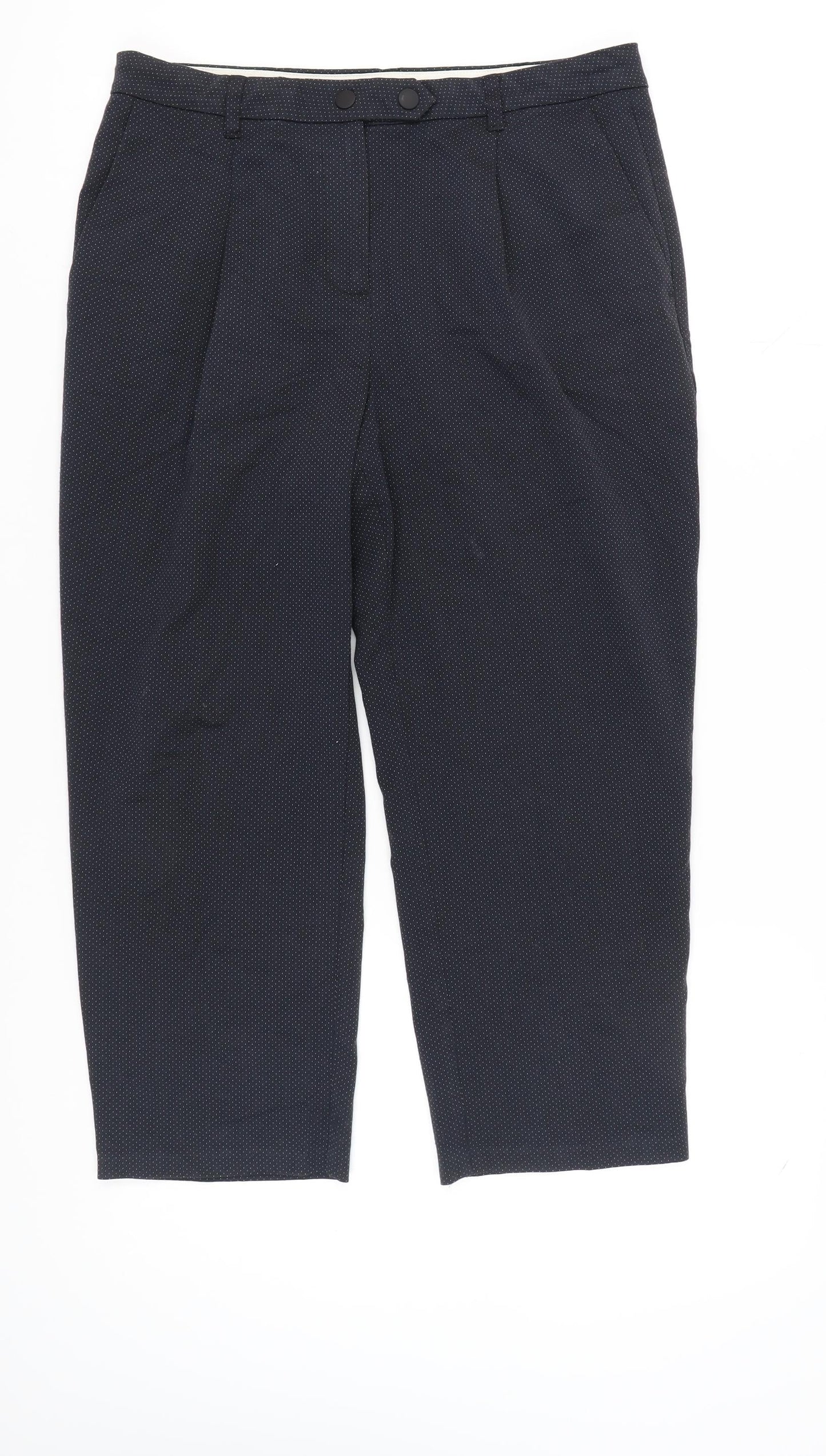 Womens UK Size 14 Marks and Spencer Regular Fit Casual Blue Trousers