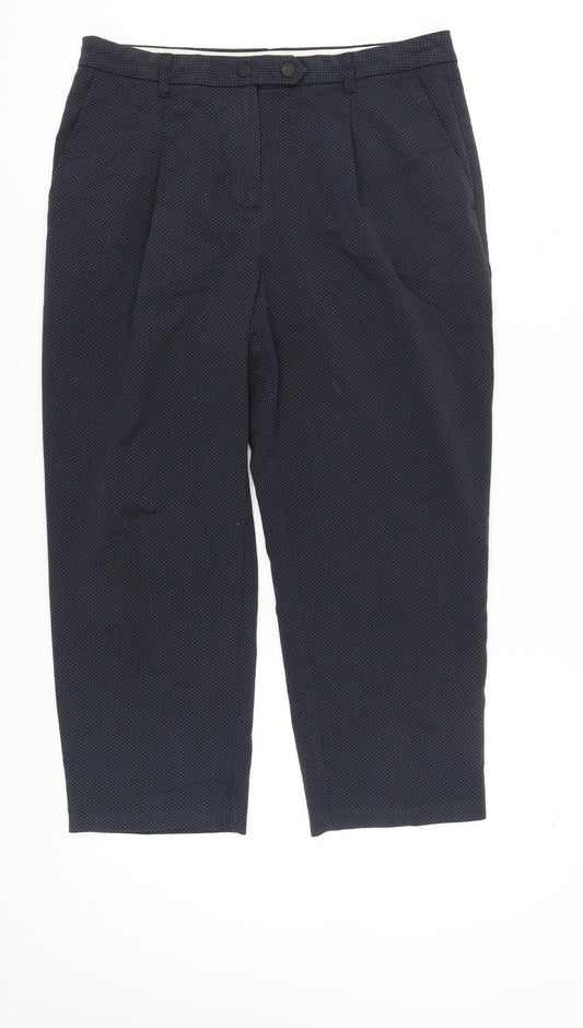 Womens UK Size 14 Marks and Spencer Regular Fit Casual Blue Trousers