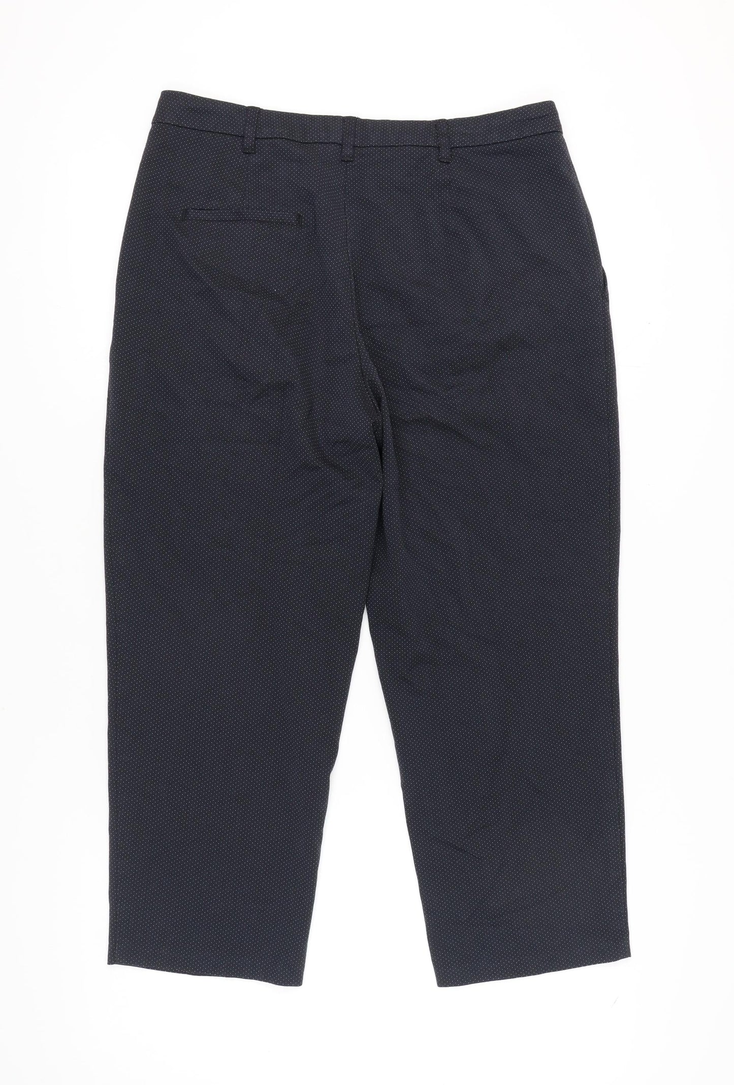 Womens UK Size 14 Marks and Spencer Regular Fit Casual Blue Trousers