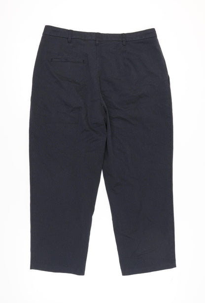 Womens UK Size 14 Marks and Spencer Regular Fit Casual Blue Trousers