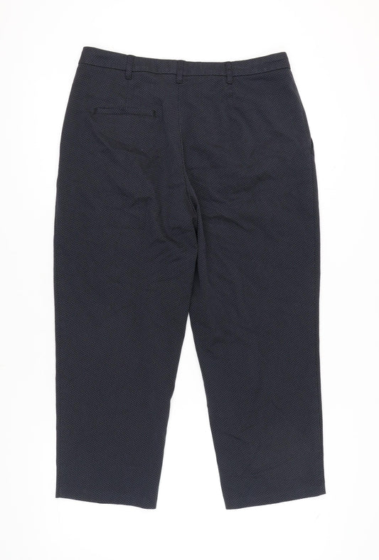 Womens UK Size 14 Marks and Spencer Regular Fit Casual Blue Trousers