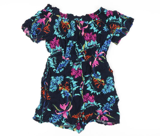Next Women's Multicoloured Floral Playsuit Size 8