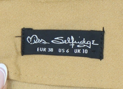 Miss Selfridge Women's Midi Yellow Pencil Skirt Size 10