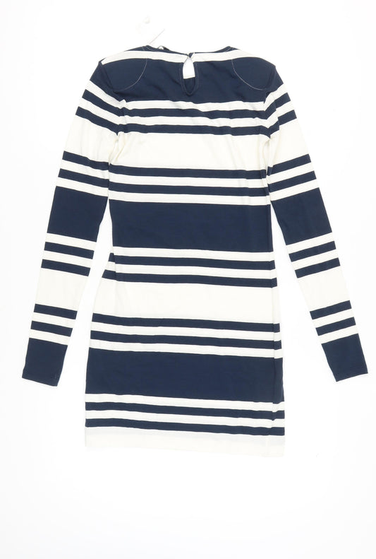 French Connection Women's Multicoloured Striped Sheath Dress