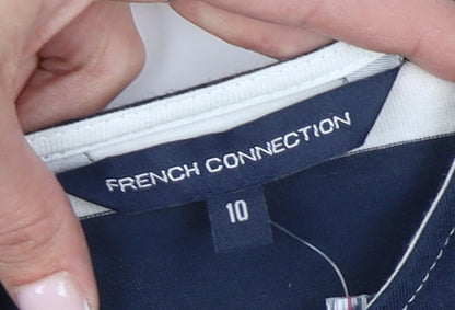 French Connection Women's Multicoloured Striped Sheath Dress