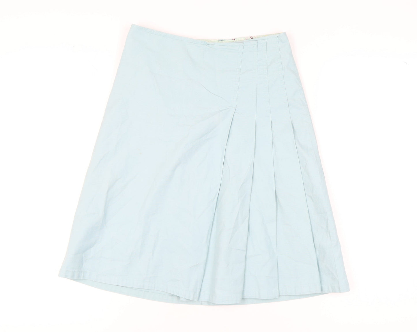 H&M Women's Blue Pleated Midi Skirt Size 6