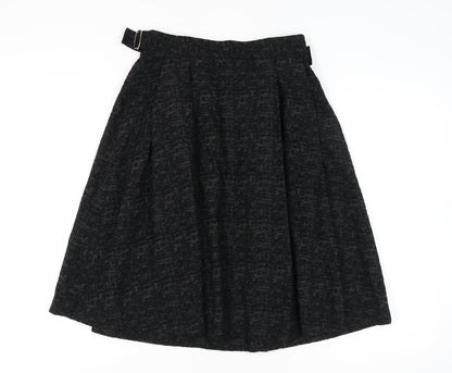 H&M Women's Black Size 12 A-Line Knee Length Skirt