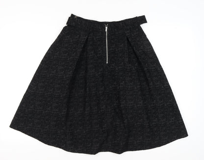 H&M Women's Black Size 12 A-Line Knee Length Skirt