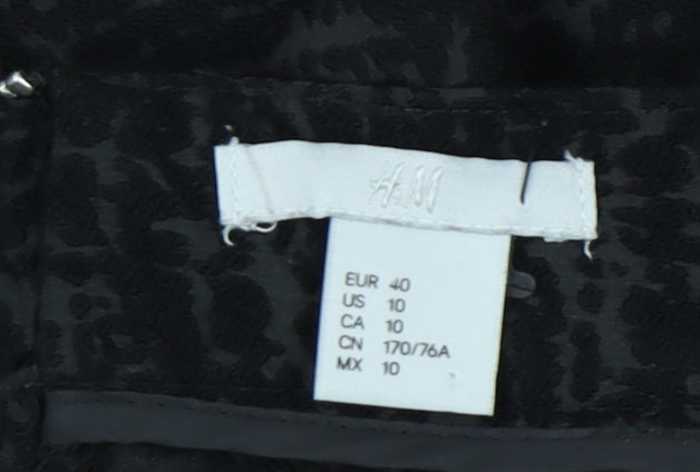 H&M Women's Black Size 12 A-Line Knee Length Skirt