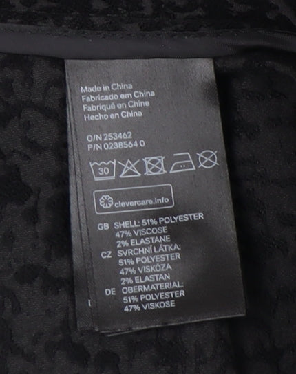 H&M Women's Black Size 12 A-Line Knee Length Skirt