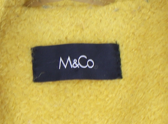 M&Co Women's Yellow Wool Pea Coat Size 16