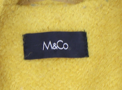 M&Co Women's Yellow Wool Pea Coat Size 16