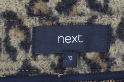 Next Women's Brown Leopard Print Pencil Skirt Size 12