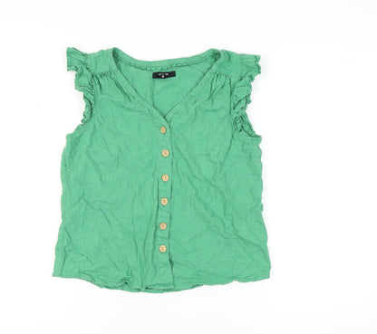 Womens UK Size 12 NEXT Green Basic Blouse