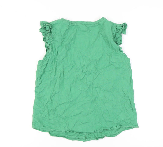 Womens UK Size 12 NEXT Green Basic Blouse