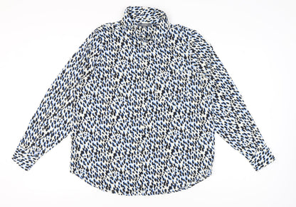 Womens UK Size 14 Studio Multicoloured Basic Button-Up