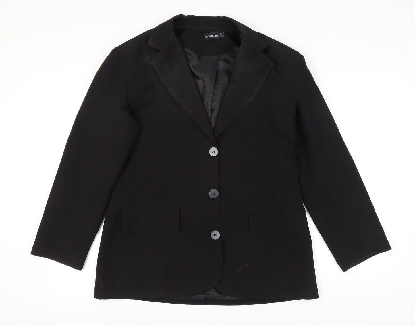 PrettyLittleThing Women's Black Blazer UK 8