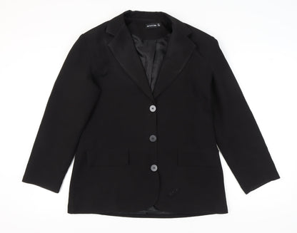 PrettyLittleThing Women's Black Blazer UK 8