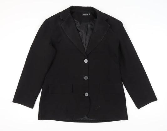 PrettyLittleThing Women's Black Blazer UK 8