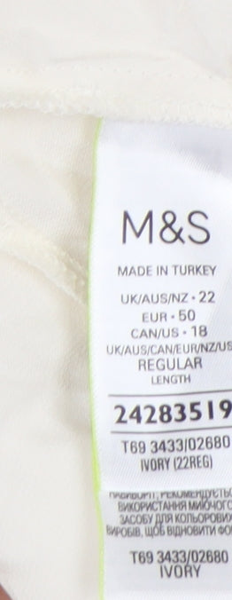 Marks and Spencer Women's Ivory Skirt Size 22