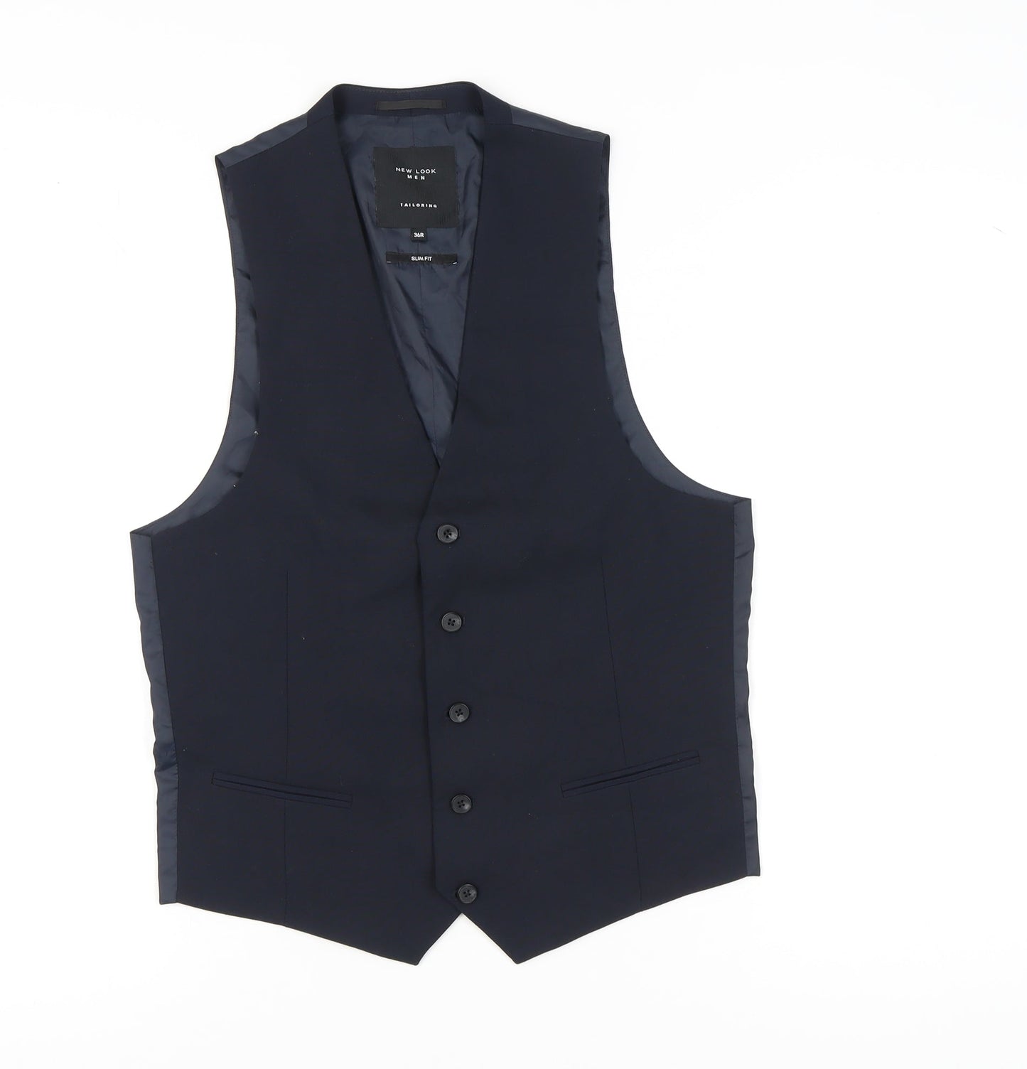 Mens UK Size 36 New Look Regular Blue Suit Waistcoat