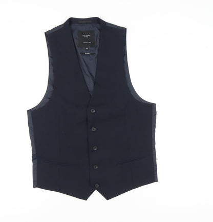 Mens UK Size 36 New Look Regular Blue Suit Waistcoat