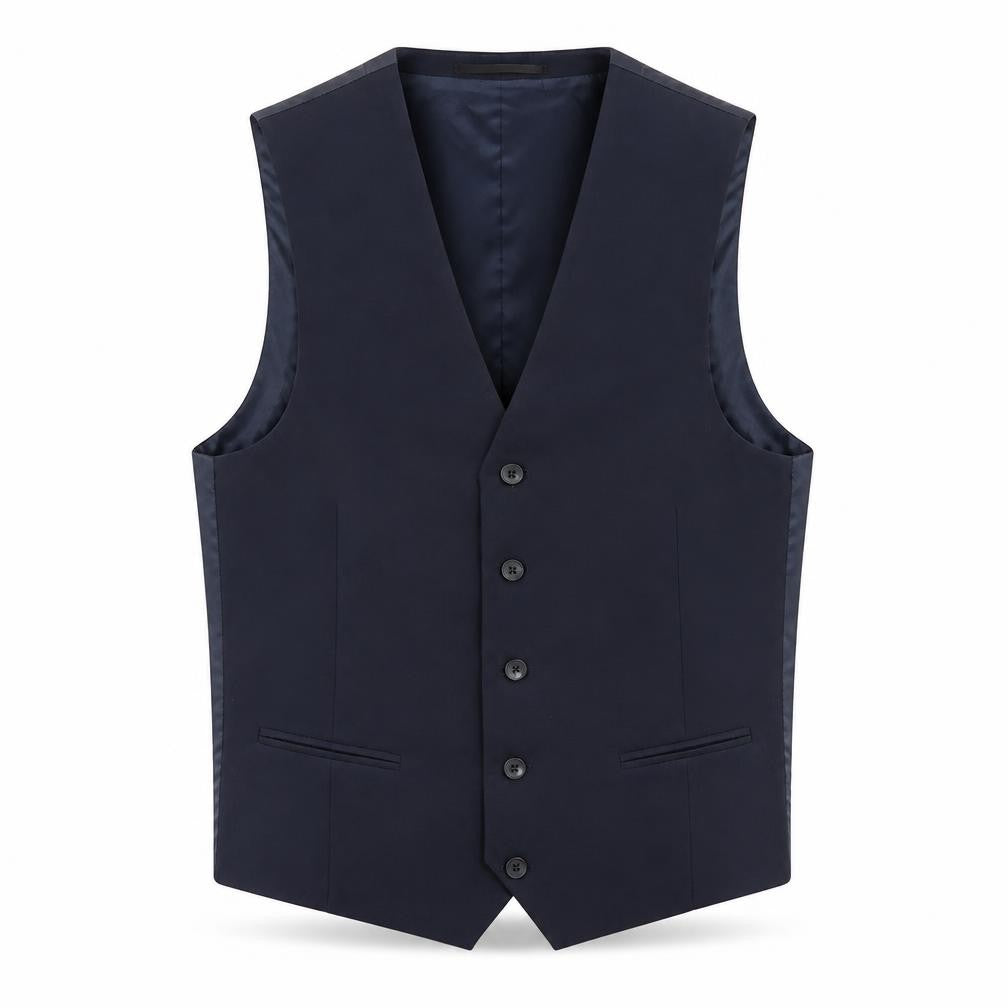 Front view of New Look Men's Blue Slim Fit Waistcoat, size 36R