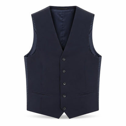 Front view of New Look Men's Blue Slim Fit Waistcoat, size 36R
