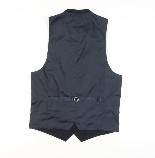 Mens UK Size 36 New Look Regular Blue Suit Waistcoat