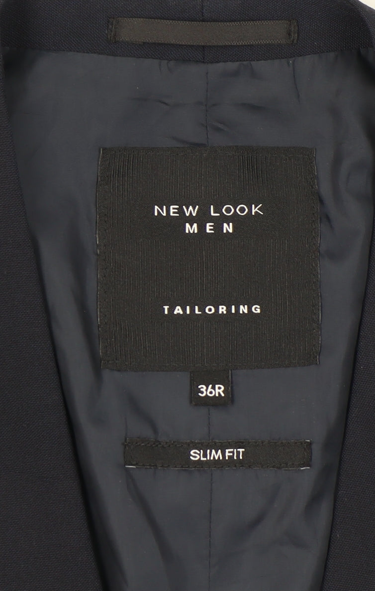 Mens UK Size 36 New Look Regular Blue Suit Waistcoat