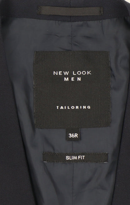 Mens UK Size 36 New Look Regular Blue Suit Waistcoat