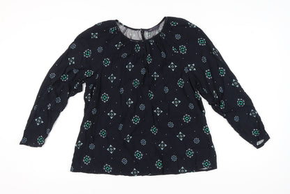 Womens UK Size 16 Marks and Spencer Black Basic Blouse