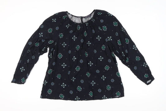 Womens UK Size 16 Marks and Spencer Black Basic Blouse