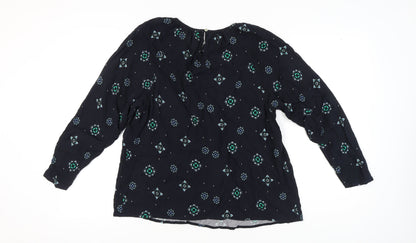 Womens UK Size 16 Marks and Spencer Black Basic Blouse