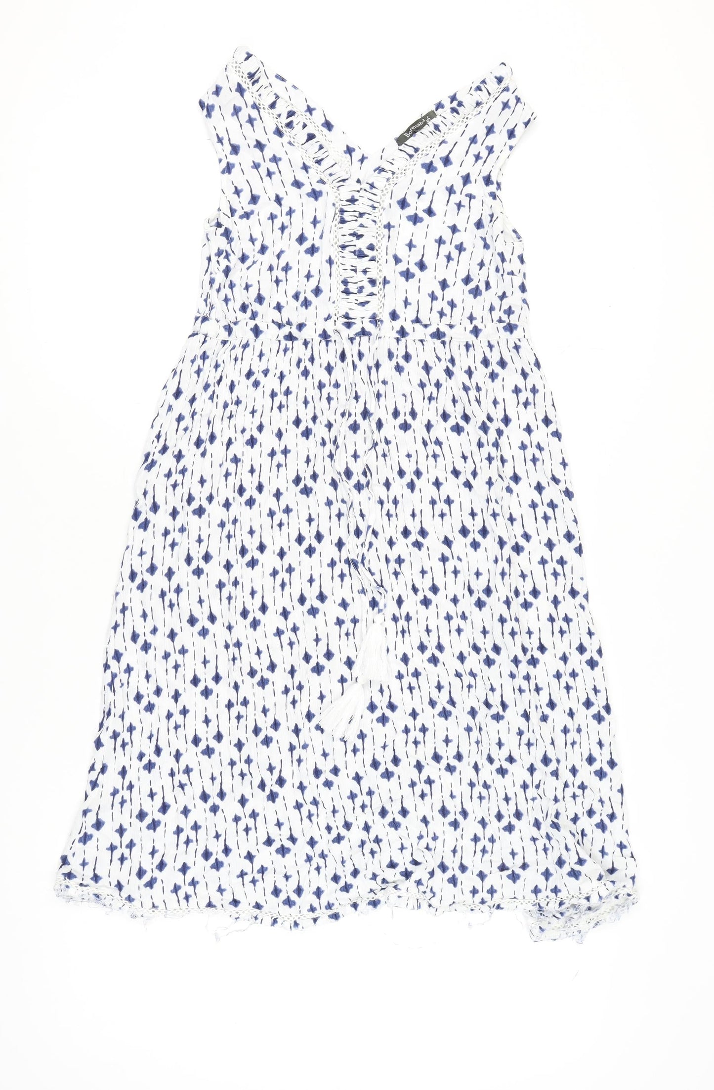 Bonmarché Women's White A-Line Dress Size 10