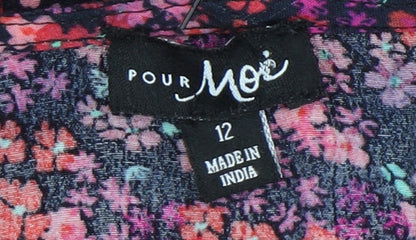 Pour Moi Women's Multicoloured Floral Dress Size 12