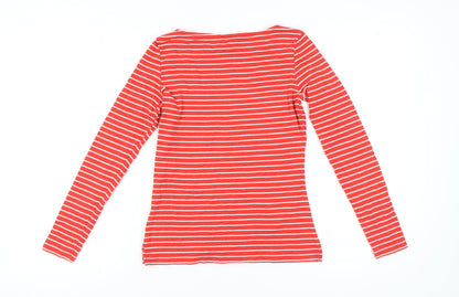 Womens UK Size S TOM TAILOR Red Basic T-Shirt