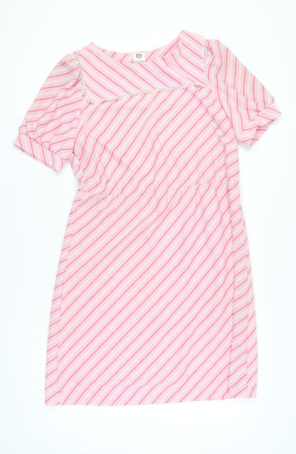 C&A Women's Pink Striped Petite Dress Size 18